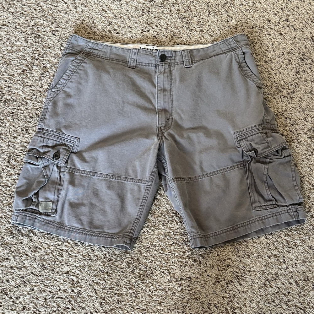 Levi's Denizen Cargo Shorts Gray Mens 38‎ Cotton Utility Pockets Casual